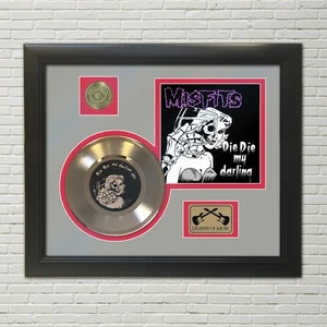 Misfits Die Die My Darling Framed Picture Sleeve Gold 45 Record Display M4 - Picture 1 of 6