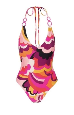 TRAJE DE BAÑO TRINA TURK FAN FAIRE ESPALDA TORCIDA UNA PIEZA $188 Talla 14 Nuevo sin etiquetas Foto 1 de 4