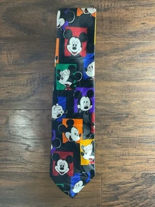Corbata de Colección WALT DISNEY Mickey Mouse Minnie Donald Pluto Goofy Colorblock - Imagen 1 de 4