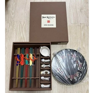 Yumi Katsura Katze Essstäbchen Rest Essstäbchen Auflage Tablett Set aus Japan - Bild 1 von 3