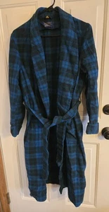 Vintage Pendleton 100% Wool Belted Robe Mens Medium - Blue - Picture 1 of 5