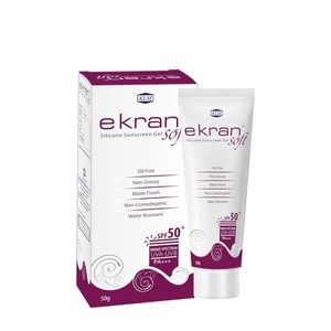 Ekran Soft LSF 50+ Silikon Sonnencreme LSF 50 UVA-UVB Schutz fettige Haut 50g - Bild 1 von 3