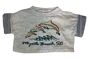 Vintage 1994 Tshirt Baby Toddler XS Myrtle Beach South Carolina Gray Dolphin - Picture 1 of 8