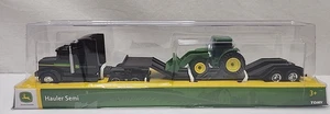John Deere Hauler Black Semi with Tractor Diecast Model 37382 Mint - Picture 1 of 7