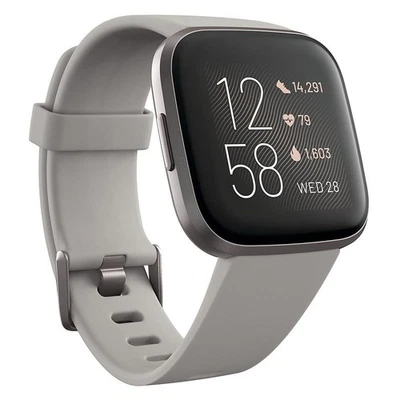 Reloj inteligente Fitbit Versa 2 salud y fitness - aluminio gris piedra/niebla Foto 1 de 4