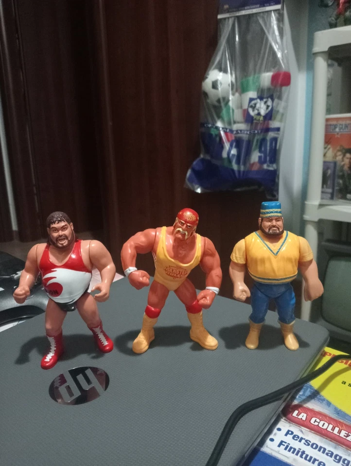 wwf hasbro hulk hogan + hakeem + typhoon funzionanti - Immagine 1 di 1