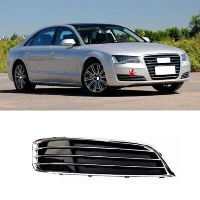 For Audi A8 D4 2011-2014 Right Front Bumper Fog Light Cover Bezel Chrome Trim 1X - Изображение 1 из 4