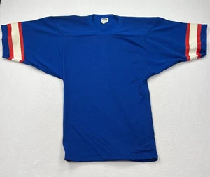 Vintage 1970's Heavyweight Mesh Football Jersey Size S/M Buffalo Bills Blue Red - Picture 1 of 9