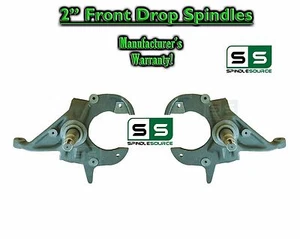 2" Drop Spindles FOR 82 - 05 Chevy S-10 S10 GMC S-15, 82-97 Sonoma Blazer Jimmy - Picture 1 of 1