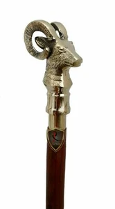Working Style customized gifts Goat Style Victorian Cane Wooden Walking CANE - Picture 1 of 6