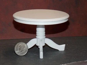 Dollhouse Miniature White Kitchen Table 1:12 one inch scale A52 Dollys Gallery - Picture 1 of 2