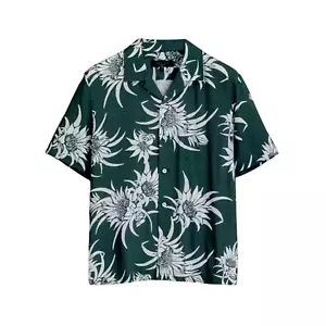 RAG & BONE Avery Green Pineapple Floral Viscose Shirt Men's Size Large NWT $245 - Picture 1 of 12