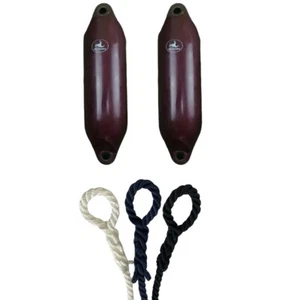 2 x HURRICANE Bootsfender: Maroon PM02 - FREE SPLICED END 10MM ROPE - Bild 1 von 2