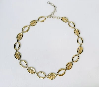 Ceinture chaîne couture emblème calèche Vintage 1980/1990 - Photo 1/4