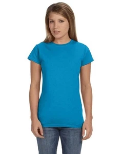 Neu mit Etikett GILDAN HEAVY COTTON T-Shirt Bluse Größe XL himmelblau Rippausschnitt T-Shirt Top - Bild 1 von 2
