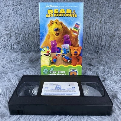 Bear In The Big Blue House Tidy Time With Bear VHS Tape 2002 Jim Henson Rare - Image 1 of 4