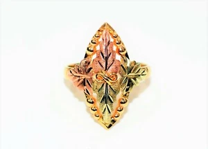 Black Hills Goldring 10K massiv Gold Damenring Böhmischer Ring Naturschmuck - Bild 1 von 12