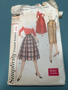 50er Jahre Rock Muster Simplicity Schnittmuster Damen Taille 28" Hüfte 36" Schnitt - Bild 1 von 2