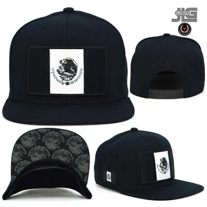 Mexico New HL Mexican Black White Flag Snapback Hat Print Under Baseball Cap - Picture 1 of 6