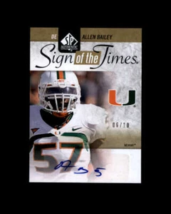 2011 SP Authentic Sign of the Times Gold #STAB Allen Bailey \10 (ref 163437) - Picture 1 of 2