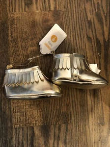 NWT Gymboree baby girl HOLIDAY metallic gold fringed moccasins shoes 0 3 6 9 12 - Picture 1 of 7