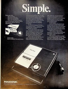 1968 Panasonic Solid State Cassette Tape Recorder 60s Print Ad Plunk Push Click - Picture 1 of 1