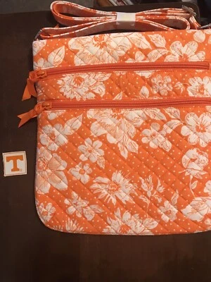 University Tennessee Iron On & Orange White Rain Garden Vera Bradley Crossbody O - Image 1 of 4