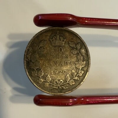 1920 10 cent Canada Coin Silver - King George - Image 1 of 2
