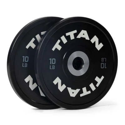 Titan Fitness 10 磅一对精英比赛防撞板,灰色编码 — 第 1/4 张图片