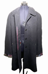 Vintage Coat Loden Bauer Women Trachten Tyrol Charcoal Wool Alpaca Size 42 - Picture 1 of 21