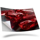 1 x Vinyl Sticker A1 - Deep Red Uncut Ruby Crystals #3613