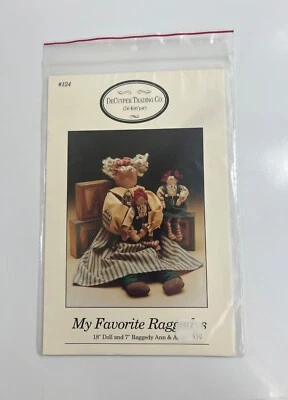 Vtg Sewing Doll Pattern DeCuyper Trading My Favorite Raggedys folk 18"-7"  NEW - Image 1 of 3