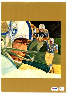 Johnny Unitas Signed Vintage Magazine Photo Autographed Auto Colts MVP PSA DNA - Picture 1 of 3