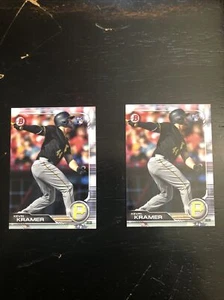2019 Bowman Kevin Kramer RC #60 2 Card Lot - Pittsburgh Pirates Rookie - Picture 1 of 2