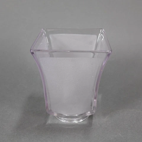 Antique Sun Colored Purple Square Top Light Shade 3 1/2" tall, 2 1/4" Fitter Cover