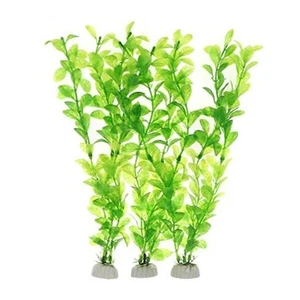 Plastic Aquarium Plant Set, 10 Inches High Green Water Grass Life-Like - Picture 1 of 6