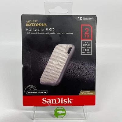 New SanDisk Extreme Portable 2TB USB-C SSD SDSSDE51-2T00-AW25 - Image 1 of 4