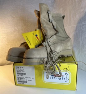 Belleville Desert Boots 790 TLS Combat Military taglia 13 R impermeabili Gore-Tex - Foto 1 di 16