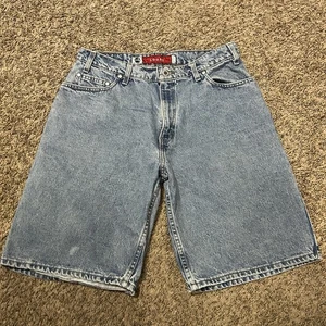 Vtg 90s Levi’s Silvertab Loose Denim Jean Shorts Sz 34 Skate Grunge Baggy Punk - Picture 1 of 11