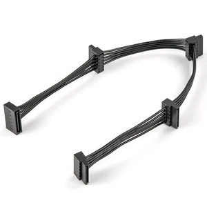 SATA Power Splitter Cable: 15 Pin SATA to 4 SATA 4X Serial ATA Power Adapter - Picture 1 of 5