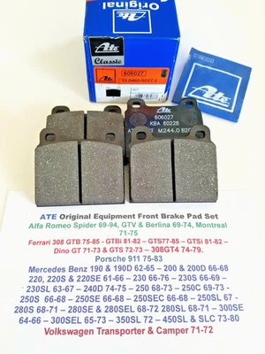 Alfa Romeo Spider 69-94 Ferarri 308 - Mercedes 450SL,911 ATE Front Brake Pad Set - Image 1 of 4
