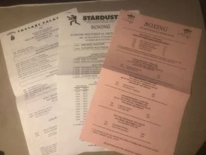 3 different Las Vegas 1997 Holyfield vs Moorer boxing Sports Odds Betting Sheets - Bild 1 von 6