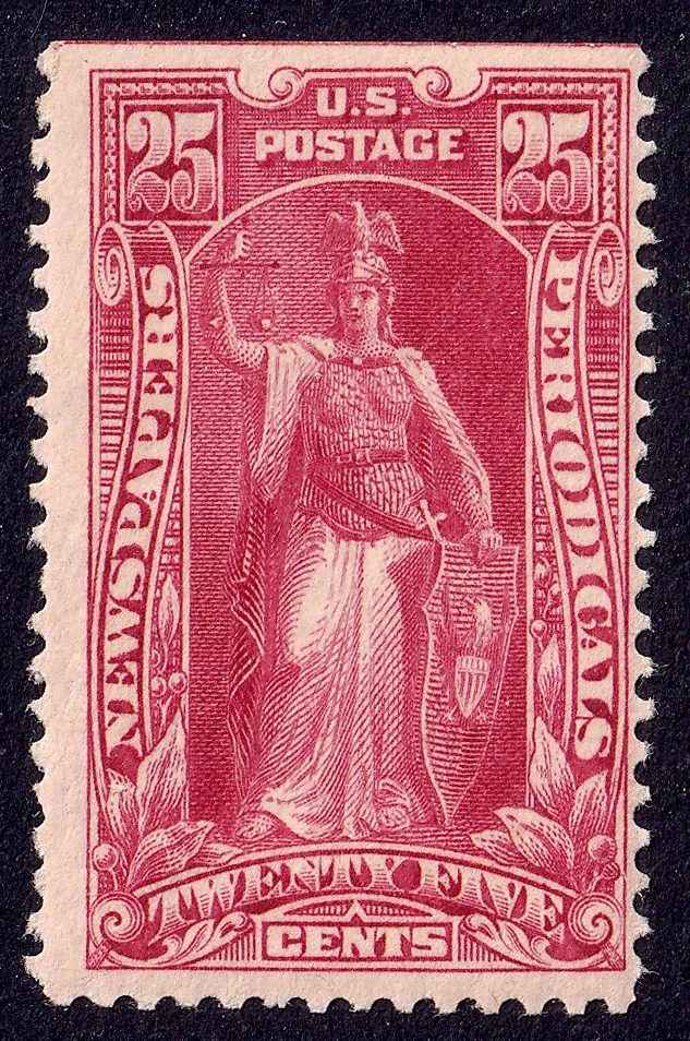 US Scott PR118, 1895 Newspapers Periodicals 'Justice', 25c carmine, NH MINT - Image 1 of 1