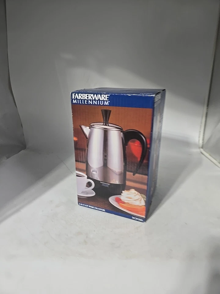 Nueva cafetera FARBERWARE Millennium Superfast 8 tazas percoladora FCP280 SS NUEVA EN CAJA Foto 1 de 4