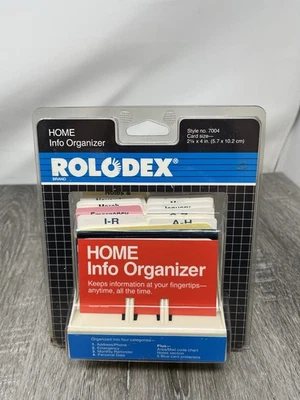 Vintage Rolodex Home Info Organizer Card File 7004 2 1/4 x 4 in - Image 1 of 4