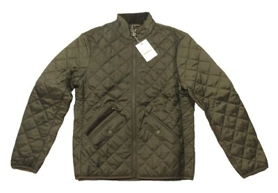 Chaqueta acolchada con cremallera completa Barbour Olive Kensington para hombre Foto 1 de 4