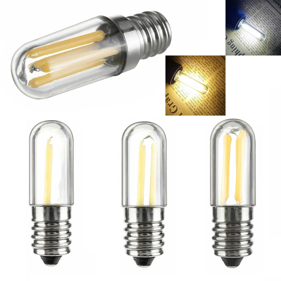Mini Dimmable 4W 2W 1W E14 E12 LED Fridge Freezer Filament Light Lightweight - Image 1 of 4