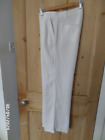 M&S white linen-mix summer trousers, size 14 medium, belt missing USED