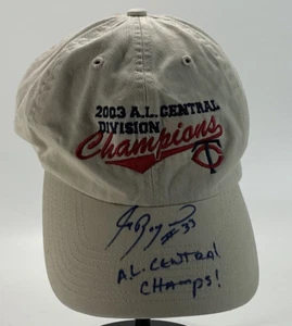 2003 Minnesota Twins PLAYOFFS DIVISION CHAMPIONS Cap Hat signed JC ROMERO auto - Picture 1 of 5