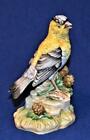 Vintage Lefton China Hand Painted Goldfinch Bird 6 3/4"h Figurine #kw7457